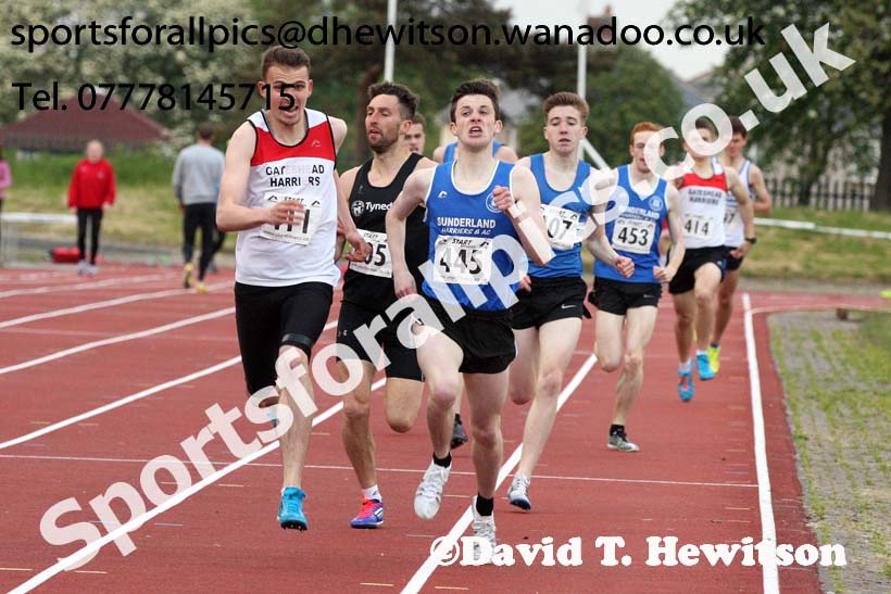 Jimmy Hedley 800 metres Cup, North East Grand Prix, Monkson Stadium, Jarrow. Photo: David T. Hewitson/Sports for All Pics